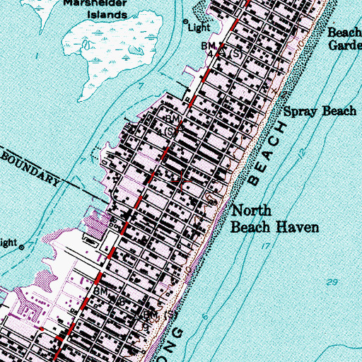 Topographic Map of North Beach Haven, NJ