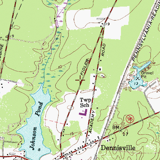 Topographic Map of Township of Dennis, NJ