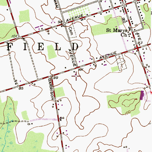 Topographic Map of Township of Deerfield, NJ