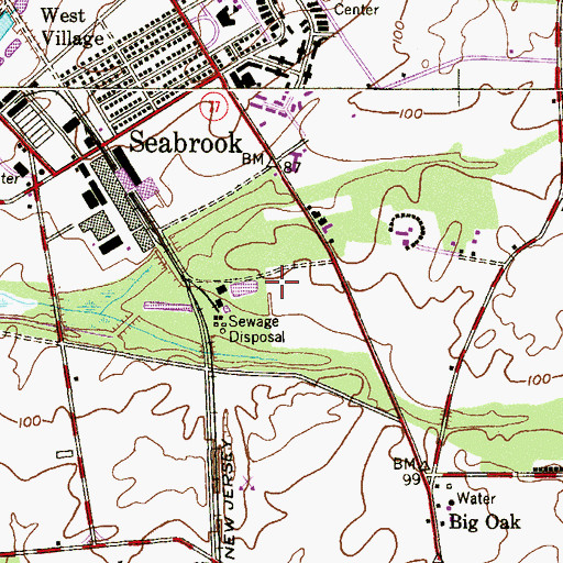 Topographic Map of Township of Upper Deerfield, NJ