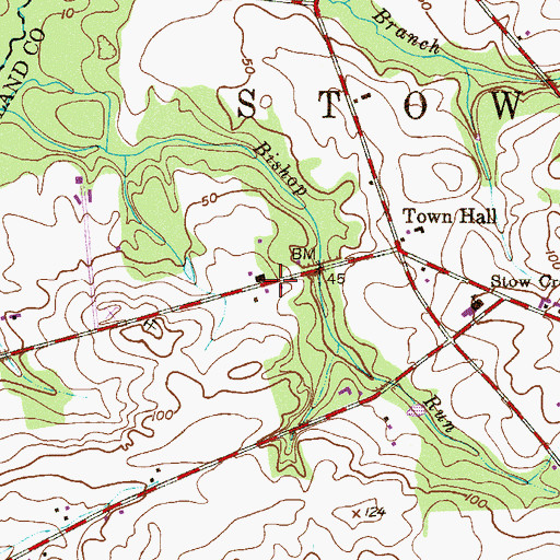 Topographic Map of Township of Stow Creek, NJ