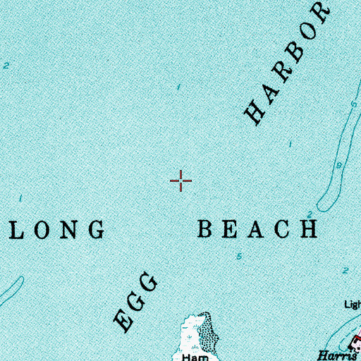 Topographic Map of Township of Long Beach, NJ