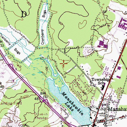 Topographic Map of Township of Stafford, NJ