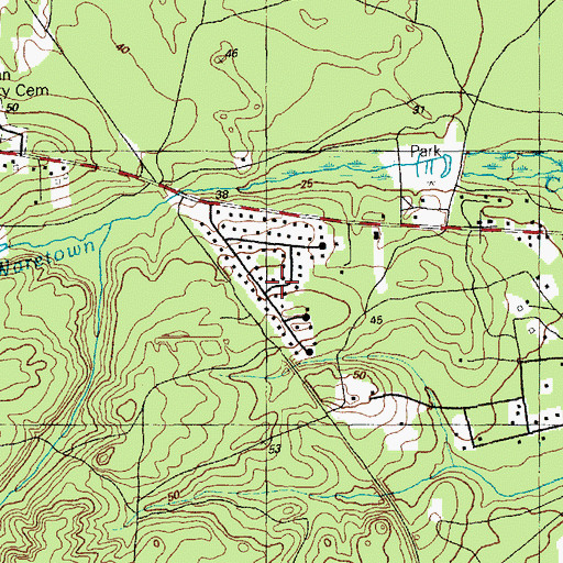 Topographic Map of Township of Ocean, NJ