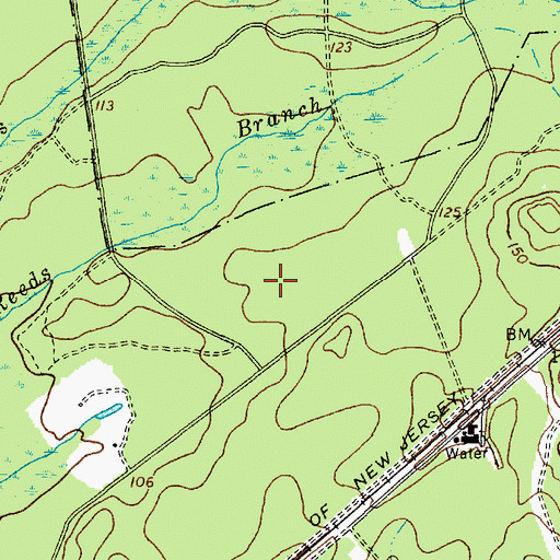 Topographic Map of Township of Woodland, NJ