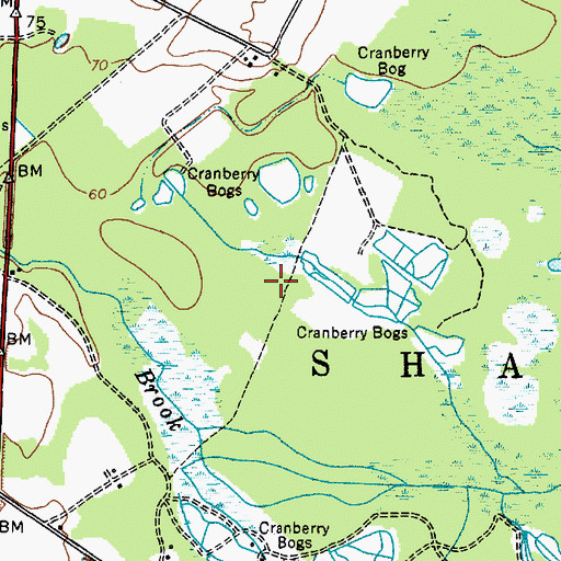 Topographic Map of Township of Shamong, NJ