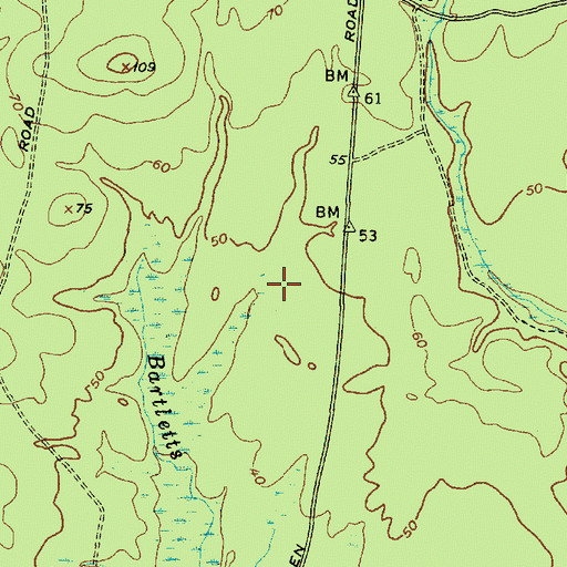Topographic Map of Township of Bass River, NJ