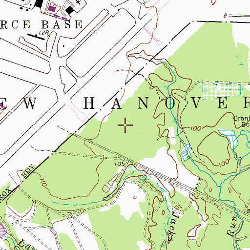 Topographic Map of Township of New Hanover, NJ