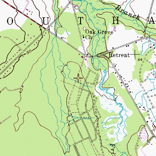 Topographic Map of Township of Southampton, NJ