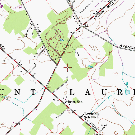 Topographic Map of Township of Mount Laurel, NJ