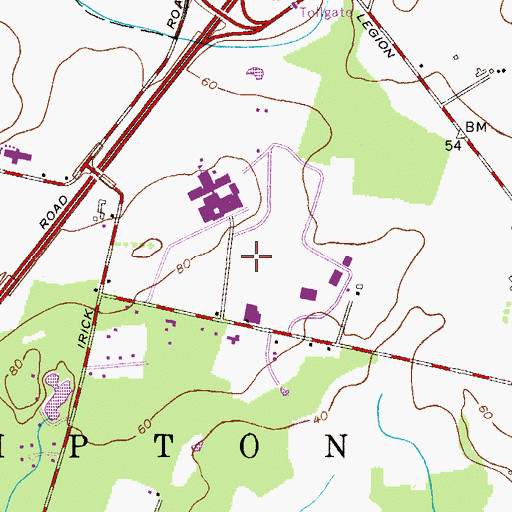 Topographic Map of Township of Westampton, NJ
