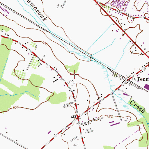 Topographic Map of Township of Manalapan, NJ