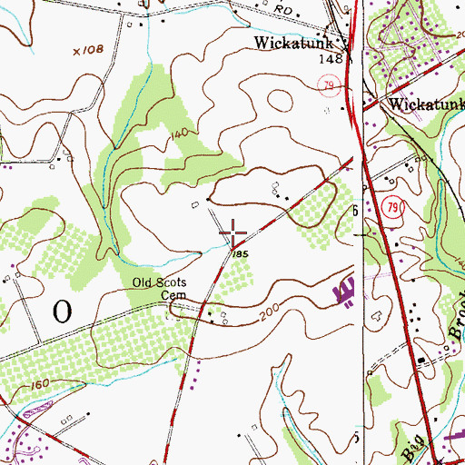 Topographic Map of Township of Marlboro, NJ