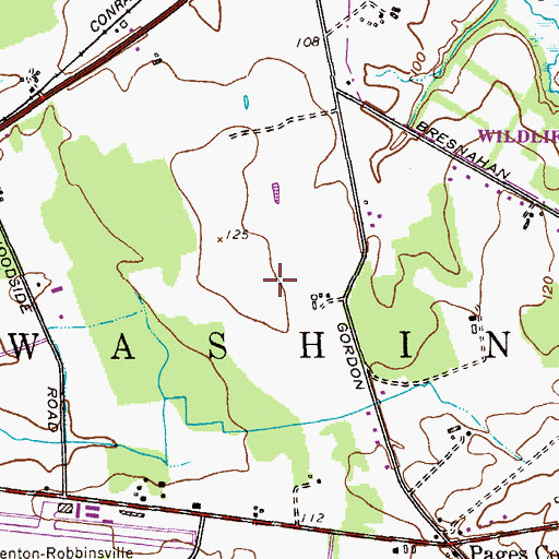 Topographic Map of Township of Robbinsville, NJ