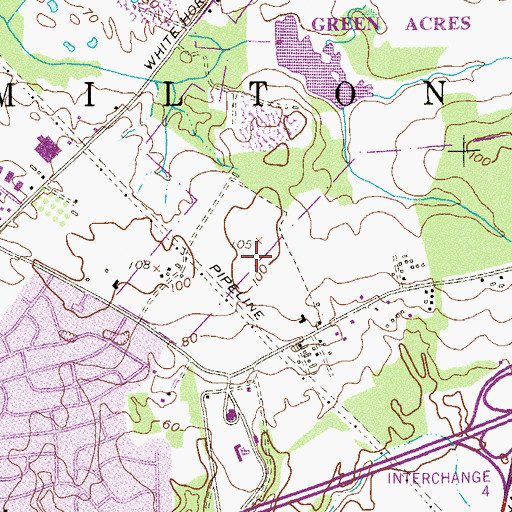 Topographic Map of Township of Hamilton, NJ