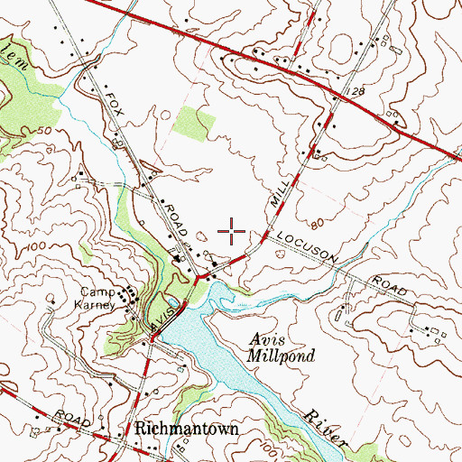 Topographic Map of Township of Pilesgrove, NJ