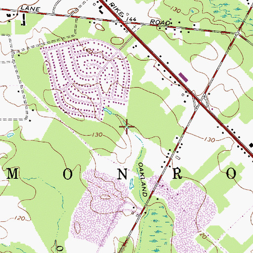 Topographic Map of Township of Monroe, NJ