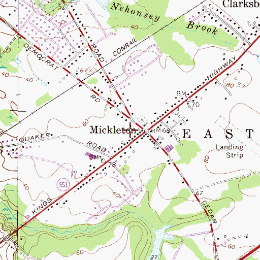 Topographic Map of Township of East Greenwich, NJ