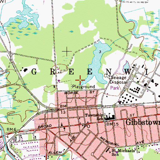 Topographic Map of Township of Greenwich, NJ