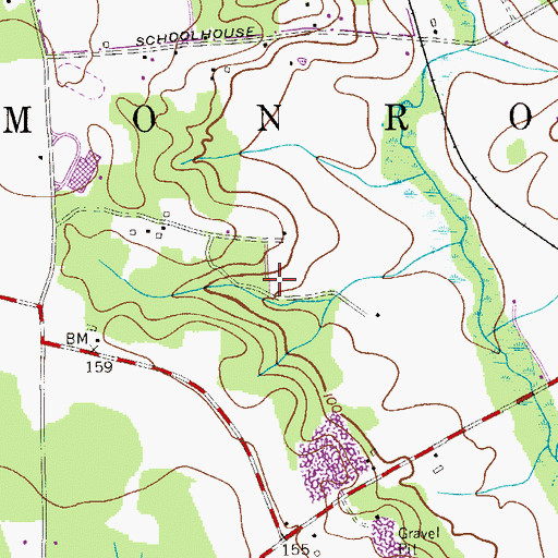 Topographic Map of Township of Monroe, NJ
