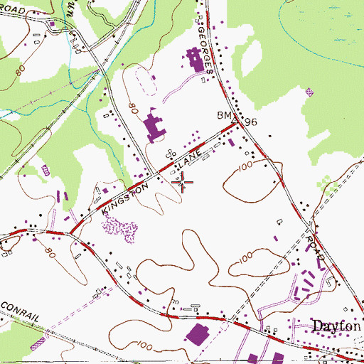 Topographic Map of Township of South Brunswick, NJ