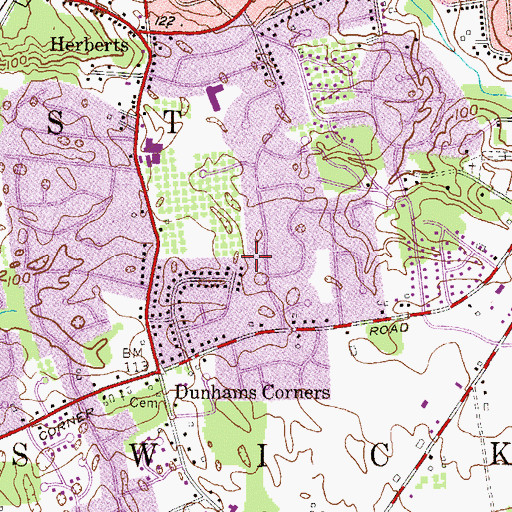 Topographic Map of Township of East Brunswick, NJ
