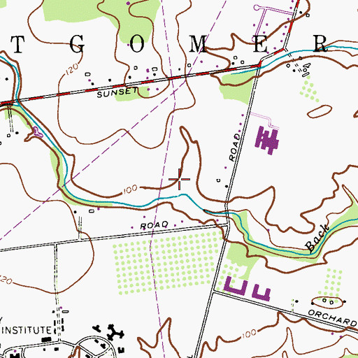Topographic Map of Township of Montgomery, NJ