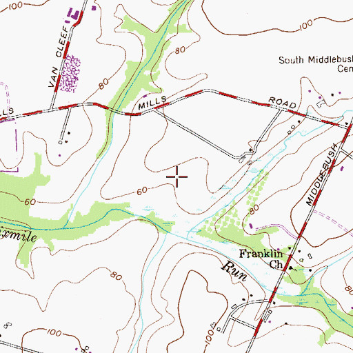 Topographic Map of Township of Franklin, NJ