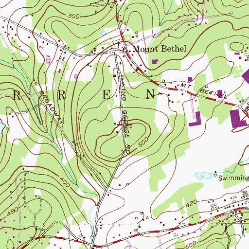 Topographic Map of Township of Warren, NJ