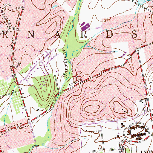 Topographic Map of Township of Bernards, NJ