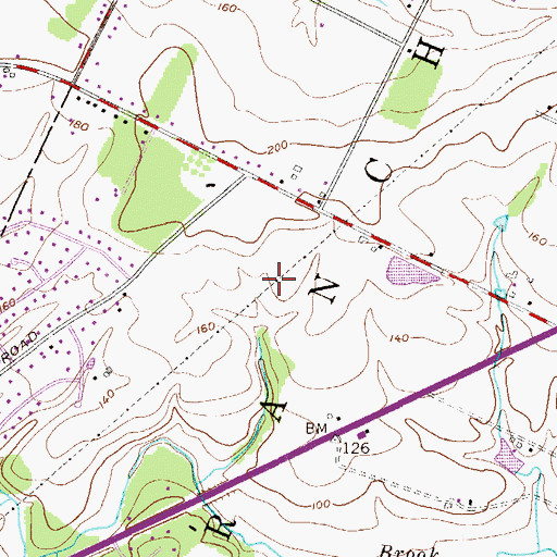 Topographic Map of Township of Branchburg, NJ