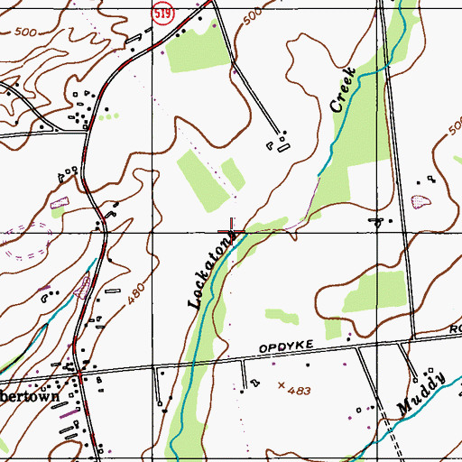 Topographic Map of Township of Kingwood, NJ
