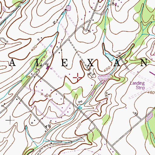 Topographic Map of Township of Alexandria, NJ