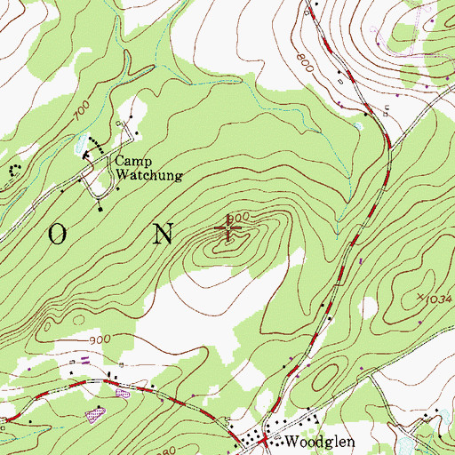 Topographic Map of Township of Lebanon, NJ