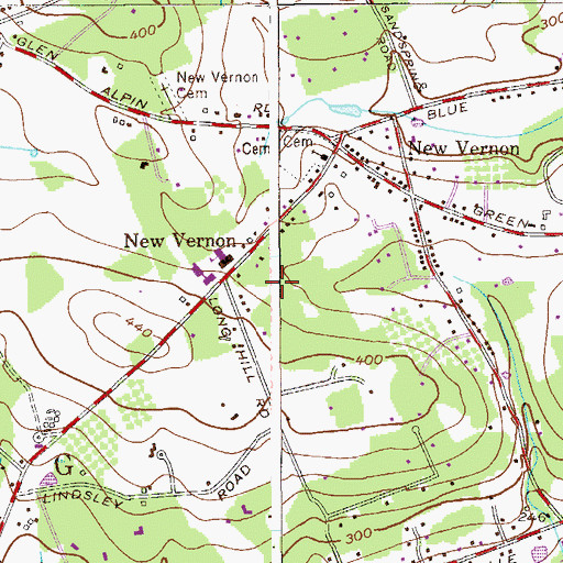 Topographic Map of Township of Harding, NJ