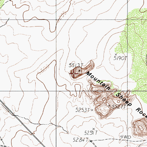 Topographic Map of Nurusse, AZ
