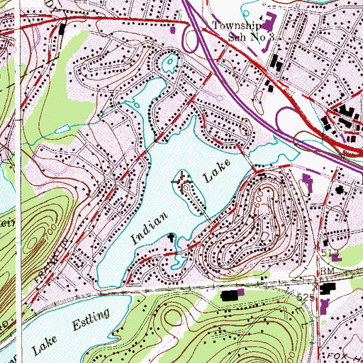 Topographic Map of Township of Denville, NJ