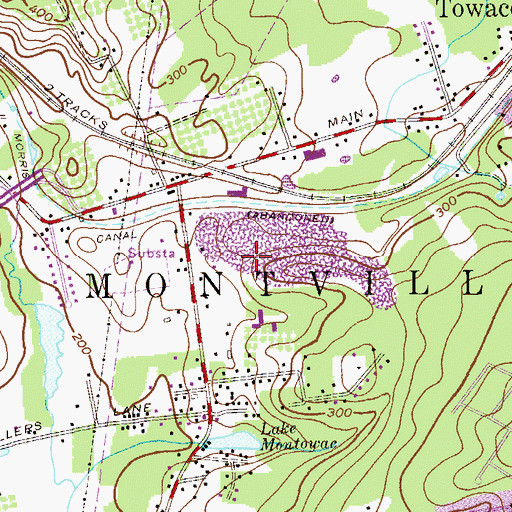 Topographic Map of Township of Montville, NJ