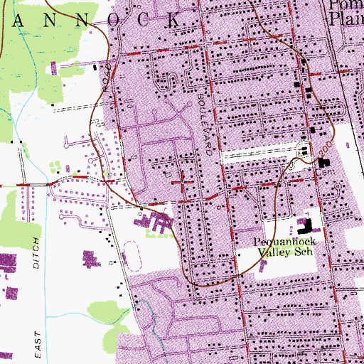 Topographic Map of Township of Pequannock, NJ
