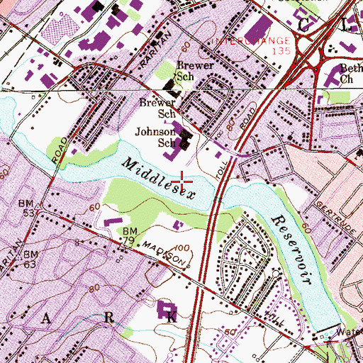 Topographic Map of Township of Clark, NJ