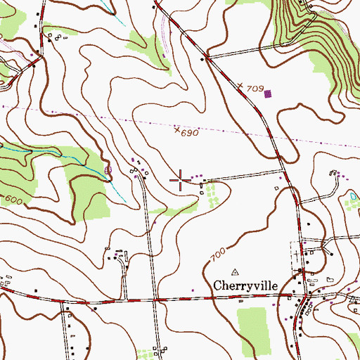 Topographic Map of Hunterdon County, NJ