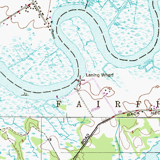 Topographic Map of Laning Wharf, NJ