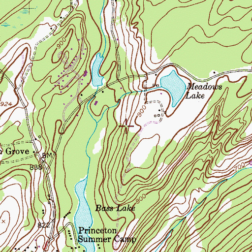 Topographic Map of Township of Hardwick, NJ