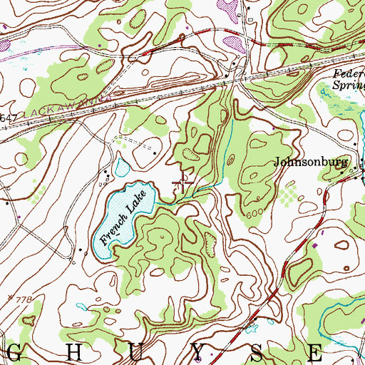 Topographic Map of Township of Frelinghuysen, NJ