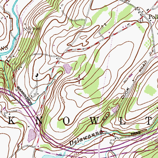 Topographic Map of Township of Knowlton, NJ