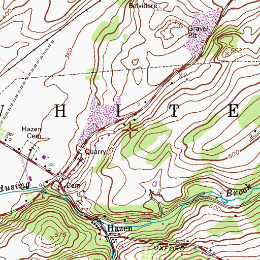 Topographic Map of Township of White, NJ