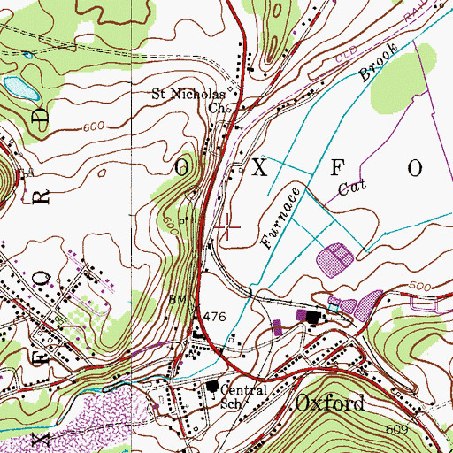 Topographic Map of Township of Oxford, NJ