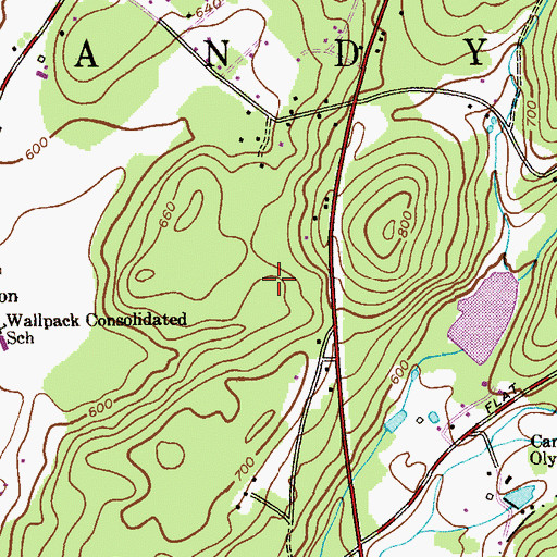 Topographic Map of Township of Sandyston, NJ