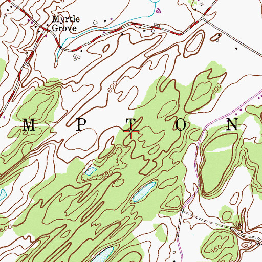Topographic Map of Township of Hampton, NJ