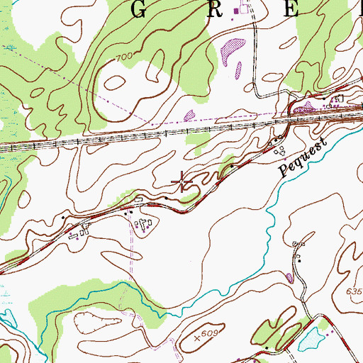 Topographic Map of Township of Green, NJ